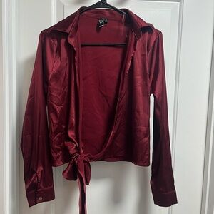 Windsor Burgundy Satin Blouse